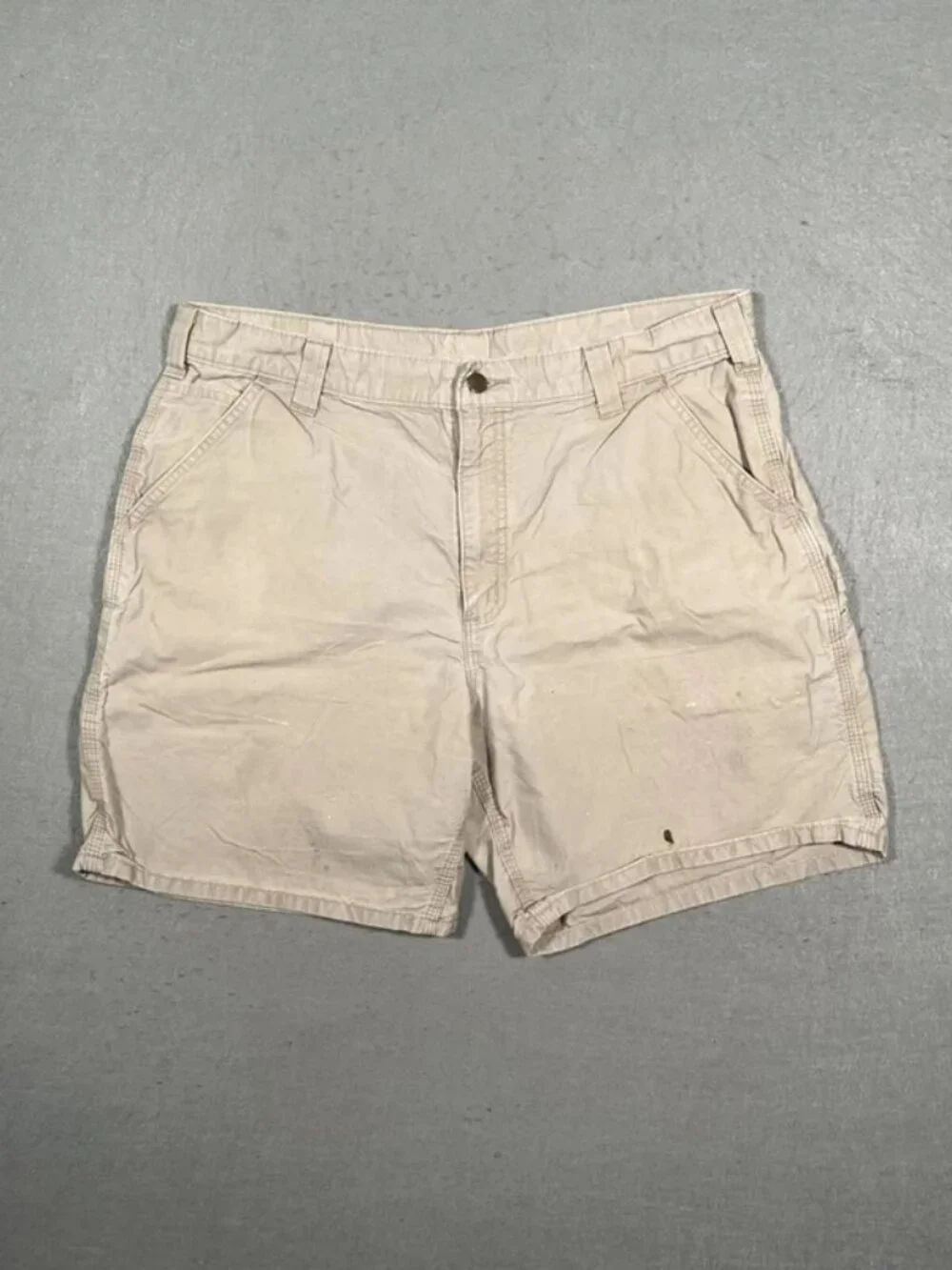 Carhartt Beige Carpenter Shorts Workwear Utility W38 I8